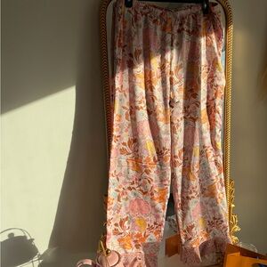 Victoria's Secret Pink and Orange Floral Pants